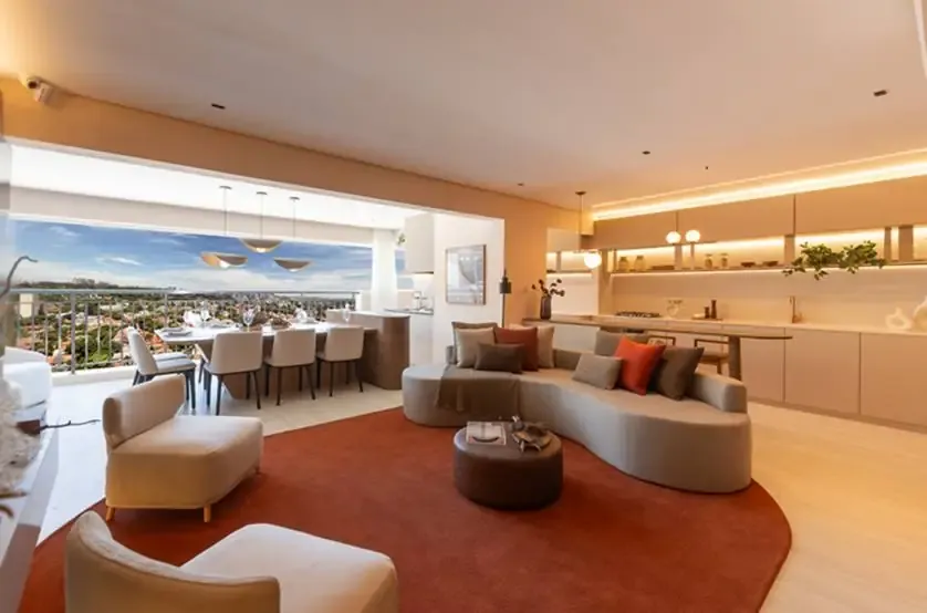 Varanda integrada · 134 m² · Boulevard Butantã