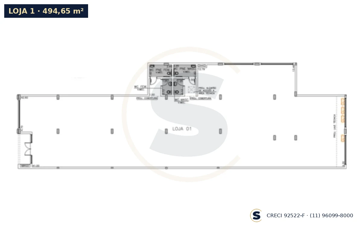Loja 1 · 494,65 m² · Ativo de Renda Butantã