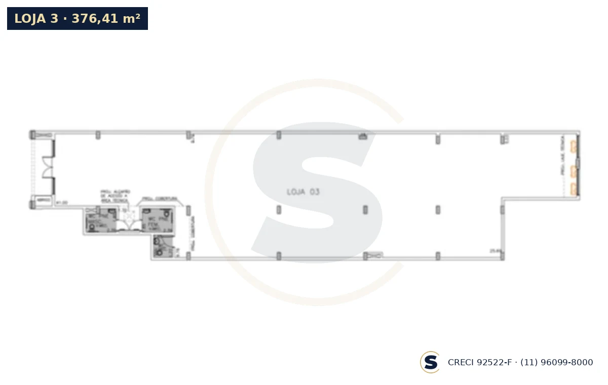 Loja 3 · 376,41 m² · Ativo de Renda Butantã
