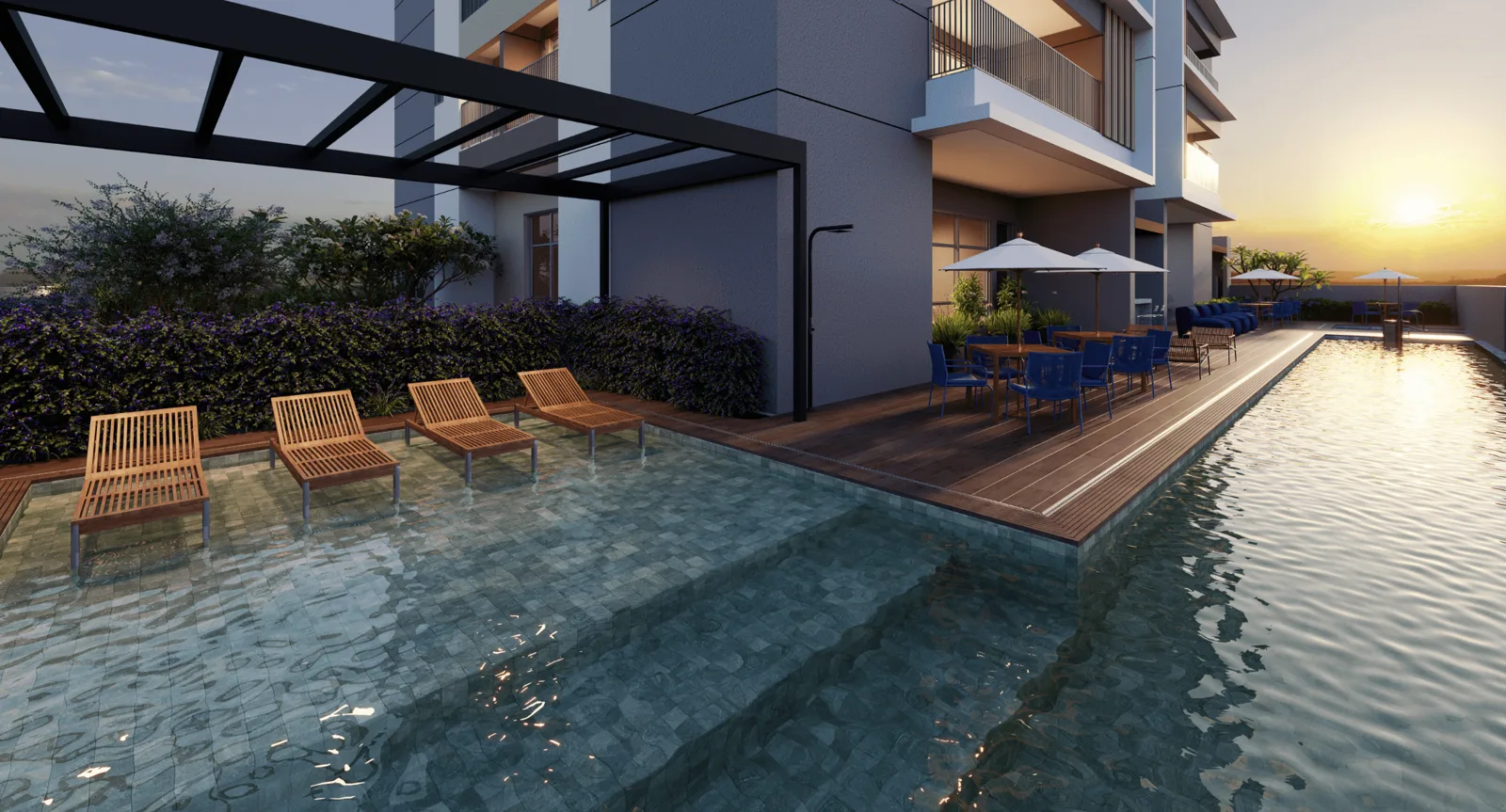 Piscina com raia e prainha · Verdi Butantã