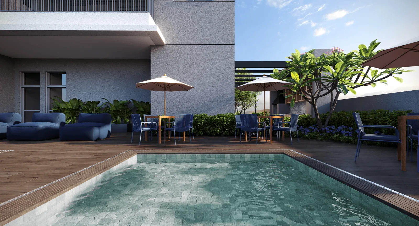 Piscina e deck · Verdi Butantã